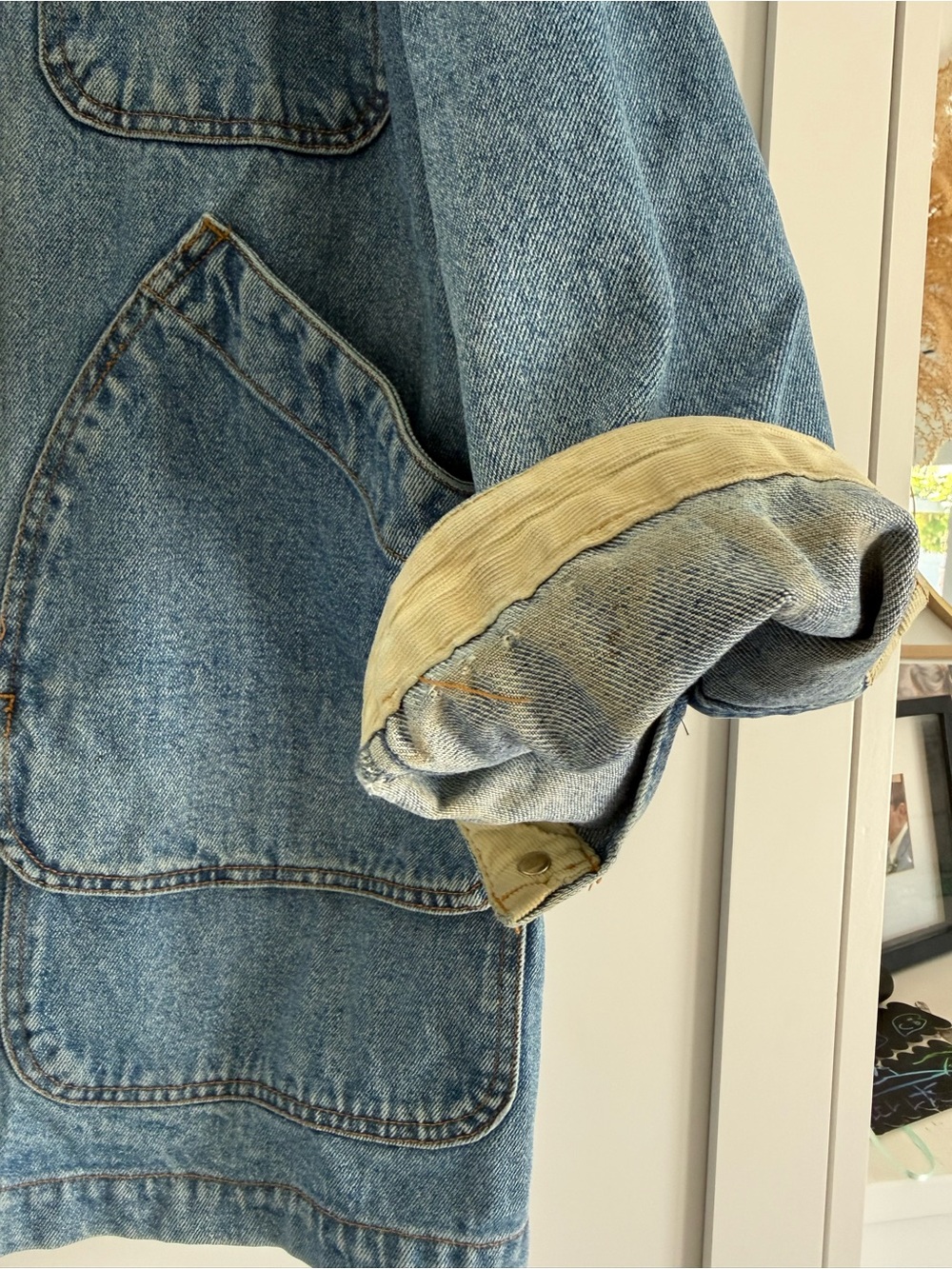 Vintage Perry Ellis denim Chore Coat - Picture 5 of 9